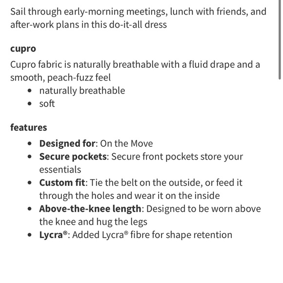 Lululemon perfectly poised cupro blend oversized shirt dress - Picture 12 of 12